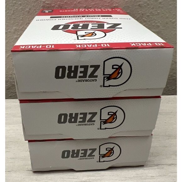 Gatorade Zero Fruit Punch Singles Drink Mix 3 Pack 10 Each Total 30 Packs - Picture 7 of 7